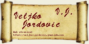 Veljko Jordović vizit kartica